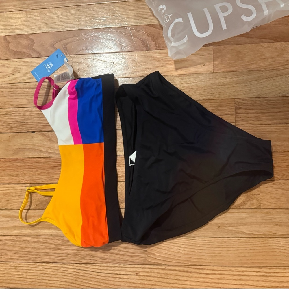 Cupshe Multicolor Striped Bikini Set